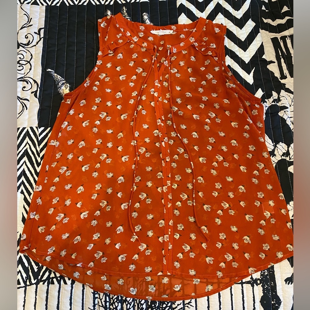 Fun 2 Fun sheer sleeveless top